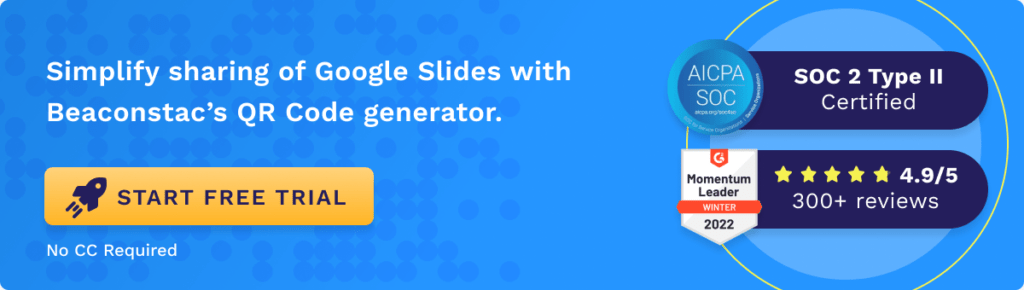 Share Google Slides using Uniqode's QR Code generator